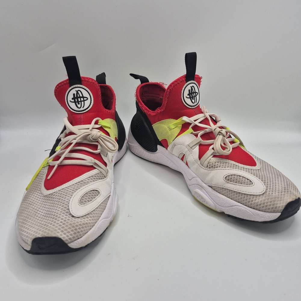 Nike Air Huarache EDGE TXT Red White Volt Mens Sneakers AO1697-100 Size 10.5